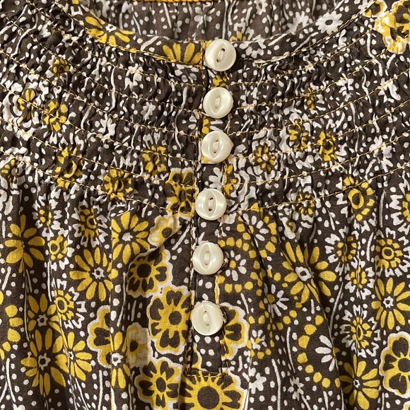 Izod 100% Cotton Cap Sleeve Peasant Style Top - Picture 5 of 10